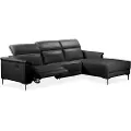 Loft 24 - Hjørnesofa 3 sæder 1 liggestol højre manuel Lund - Sort - 3-pers. sofaer - - Homeroom