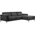 Loft 24 - Hjørnesofa 3 sæder 1 liggestol højre manuel Lund - Grå - 3-pers. sofaer - - Homeroom