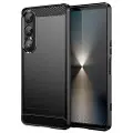 Mtp Products Sony Xperia 1 VII Børstet TPU Cover - Karbonfiber - Sort