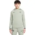 Nike Chelsea F.C. Tech Nike Football-pulloverhættetrøje i fleece til større børn (drenge) - grøn