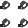 QAZQA Sæt med 4 moderne væg- og loftslamper sort inkl. LED genopladelig - Bright