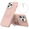 Mtp Products iPhone 13 Pro Liquid Silikone Cover med Ring Holder - Pink