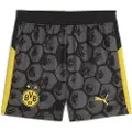 Puma KIDSUPER x BORUSSIA DORTMUND Shorts Youth, Clothing, Black/Faster Yellow, 11-12Y