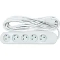 Nordic Power 5-way socket grounded (D) 5m Strømforsyning - ATX - 80 Plus