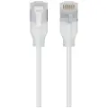 Ubiquiti Ultra-thin Braided Shielded Rj-45 Cat6a 0.3m. Gennemsigtig, Hvid