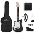 Gear4Music VISIONSTRING 3/4 Left Handed Electric Guitar Pack Black - Nearly New