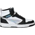 Puma Rebound V6 Mid Space Belle Sneakers Youth, Shoes, Black/Lilac Crush/White, 38