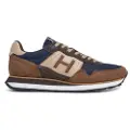 Hackett London Hackett Londontil mænd. HMS21403 Telfor Vibe lædersko navy, brun (41), Fast, Blonder, Casual, Blå