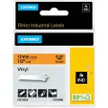 Dymo Tape Rhinopro Vinyl 12mm Sort/orange