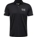 Emporio Armani EA7til mænd. 8NPF23_PJEMZ Polo Sport Ventus 7 sort (XS), Casual, Polyester, Korte ærmer