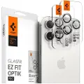 Spigen Glass tR EZ Fit Optik Pro 2 Pack - white titanium - iPhone 15 Pro/15 Pro Max