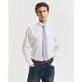 Gant Ganttil mænd. 3230300 Slim Fit hvid satinskjorte (XS), Casual, Party, Bomuld, Klassisk, Lange ærmer