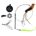Zooplus Interaktivt drillepind 4-i-1 - Teaser 95 cm, 4 stykker legetøj 15 cm