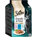Sheba Økonomipakke: 72 x 50 g Sheba Fresh & Fine portionsposer - Laks, tun og ørred i sauce
