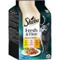 Sheba Fresh & Fine portionsposer 12 x 50 g - Kylling, Laks & Kalkun i Sauce
