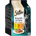 Sheba Økonomipakke: 72 x 50 g Sheba Fresh & Fine portionsposer - Kylling, kalkun og and i sauce