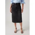 Levi's Levi'stil kvinder. 001VH-0004 High Rise Slit Skirt sort (23), Casual, Bomuld, Denim