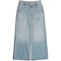 G-Star G-Startil kvinder. D25979-D943-H133 Blå baggy maxi nederdel (25), Casual, Denim, Økologisk bomuld, Bæredygtig