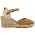 Mustang Mustangtil kvinder. 52194 Brune Austen-sandaler (38), Stof, 8-10, Spænder, Casual