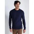 Victorio & Lucchino Victorio & Lucchino, V&Ltil mænd. 4614565 Box neck-trøje med navyfarvet struktur (S), Casual, Akryl, Lange ærmer, Blå