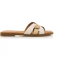 Mustang MTNGtil kvinder. 59580 Beige Maria-sandaler i læder (37), Fast, 1-3 cm, Ingen, Casual