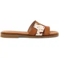 Mustang Mustangtil kvinder. 54181 Brune Alysa-sandaler i læder (40), Fast, Ingen, Casual