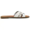 Mustang Mustangtil kvinder. 59580 Sølvfarvede Maria-sandaler i læder (41), Sølvfarvet, 1-3 cm, Ingen, Casual