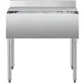 Vevor Professionel isboks, 95,3 l isboks under bar, 35,9 x 19 x 37 tommer køleboks i rustfrit stål med skydelåg, flaskeholdere og justerbare kuglefødder, cocktailenhed til barer, restauranter, pubber