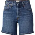 Levi's Levi'stil kvinder. 85833-0082 Shorts 501 midt på låret blå (27), Casual, Bomuld, Denim