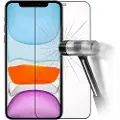 Mtp Products iPhone 12/12 Pro Skærmbeskyttelse Hærdet Glas - 9H, 0.2mm - Sort Kant