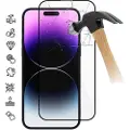 Mtp Products iPhone 16 Plus Skærmbeskyttelse Hærdet Glas - 9H - Full Fit - Sort Kant