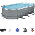 Bestway 56710 Power Steel549x274x122cm Ovalt Rørbassin