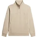 Superdry Superdrytil mænd. M2013961A Tech taupe løs sweatshirt med halv lynlås (S), Casual, Bomuld, Gråt
