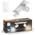 Philips Hue Runner Dobbelt Spot - Hvid - med Dimmer Switch