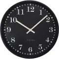 Nextime - Vægur Dickens 30 cm - Sort - Vægure og bordure - - Homeroom