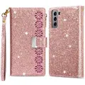 Mtp Products Starlight Series Samsung Galaxy S22 5G Pung Taske - Rødguld