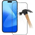 Mtp Products iPhone 15 Pro 9D Full Cover Skærmbeskyttelse Hærdet Glas - Sort Kant
