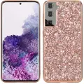 Mtp Products Samsung Galaxy S24 Glitter Series Hybrid Cover - Rødguld