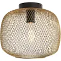 QAZQA Moderne sort med guld loftslampe - Bliss Mesh