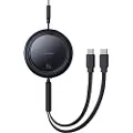 Baseus Bright Mirror Series 2in1 USB-C-kabel med udtrækkeligt kabel 100W 1m - Svart