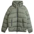 Bikkembergs Bikkembergstil mænd. PBMG0445 Grøn quiltet nylonfrakke (50), Casual