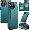 CASEME iPhone 15 Plus Caseme C22-etui RFID-kortpung - grøn
