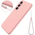 Mtp Products Samsung Galaxy S24 FE Liquid Silikone Cover med Strop - Pink