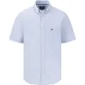 Fynch&Hatton Minimal Poplin Print Kortærmet Skjorte