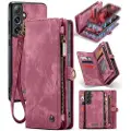 CASEME Samsung Galaxy S24 Caseme 008 2-i-1 Multifunktionel Pung - Rød