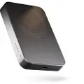 ZENS Slim Qi2 Aluminium Powerbank 10.000 mAh - Black Powerbank - Sort - 10000 mAh