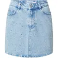 Pieces Pcnoel Rhinesten Mini Denimnederdel