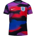 Nike England Academy Pro Nike opvarmningstrøje til fodbold med korte ærmer til større børn - blå