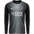 Nike Paris Saint-Germain 2025/26 Stadium Goalkeeper Nike Dri-FIT Replica-fodboldtrøje med lange ærmer til mænd - sort