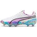 Puma KING ULTIMATE Brilliance FG/AG Football Boots Women, Shoes, White/Clyde Royal/Pure Magenta, 41